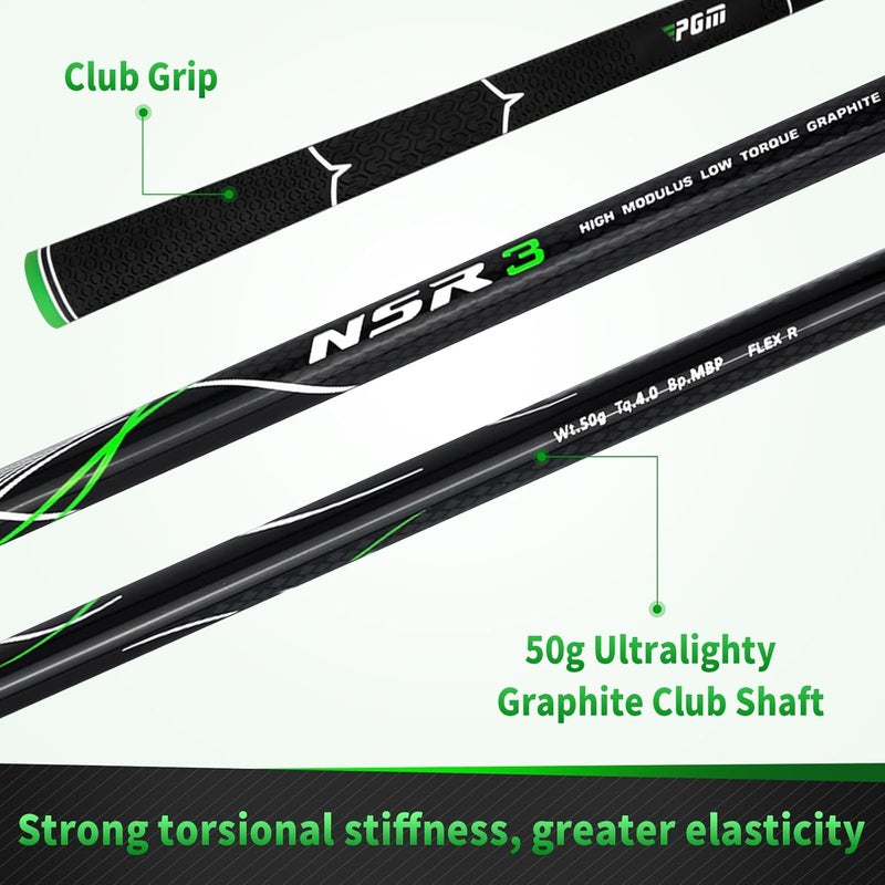 PGM Golf Clubs NSR III Irons Set (5, 6, 7, 8, 9, PW, S) with Graphite Shafts for Right-Handed Golfers – S/R Flex - Image 3